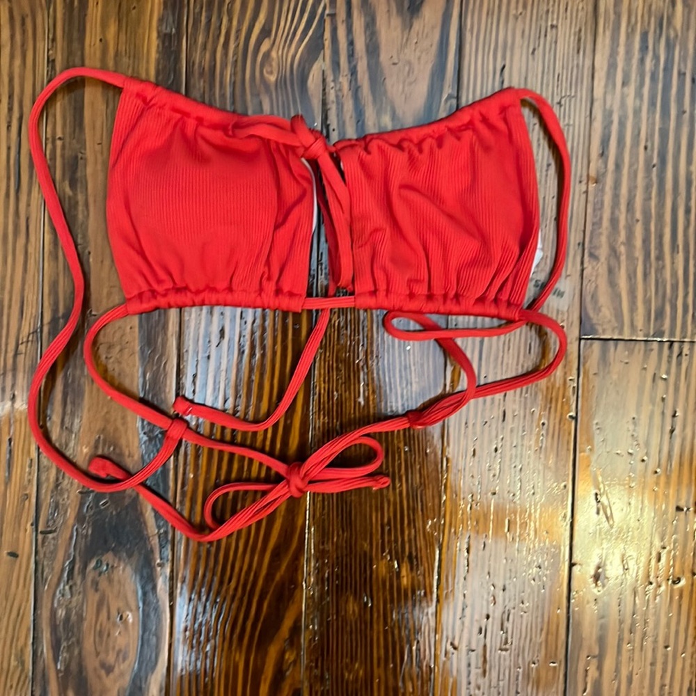 Red bikini top